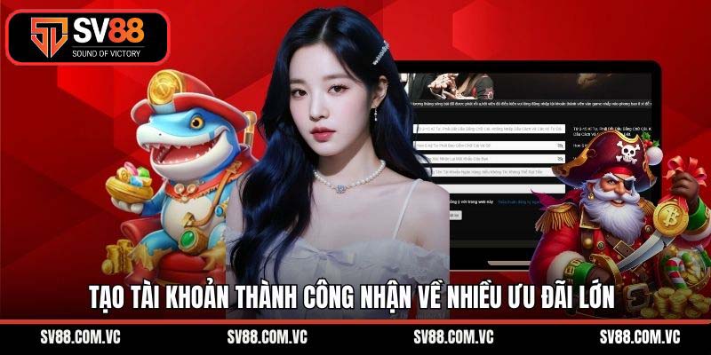 Tạo tài khoản thành công nhận về nhiều ưu đãi lớn